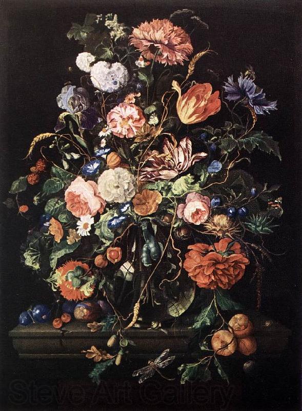 Jan Davidsz. de Heem Flowers in Glass and Fruits Spain oil painting art